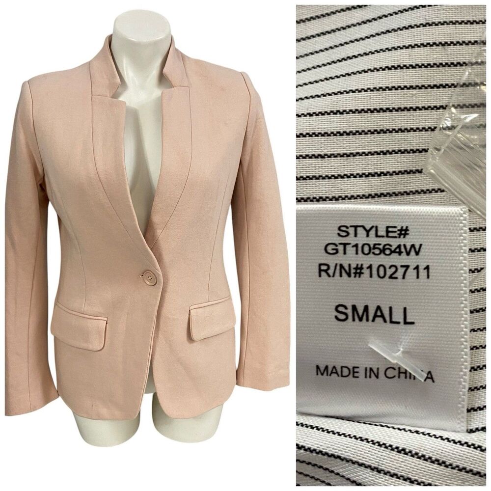 Gibson Blazer Womens Small Clay Pink Jacket Office Corpcore Career Boardroom